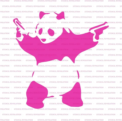 Vista 5 de Plantilla de Banksy Panda with Guns, plantilla divertida, plantilla de panda de Banksy, plantilla de Banksy, plantilla de Banksy, plantillas