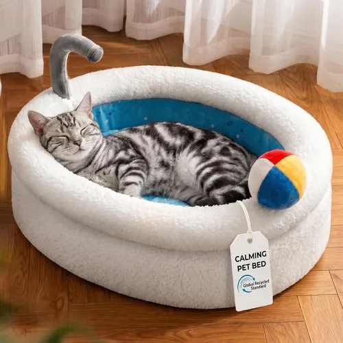 Vista 10 de Cama de sushi para gatos, cama calmante para perros pequeños, 21 B-Sushi