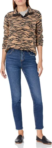 Vista 4 de Tienda Essentials - Chaqueta de forro polar, de corte holgado, con cuello alto y bolsillos para mujer