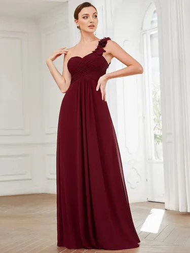 Vista 4 de Ever-Pretty 09768 - Vestido de dama de honor con cintura imperio, hombro descubierto, longitud al suelo