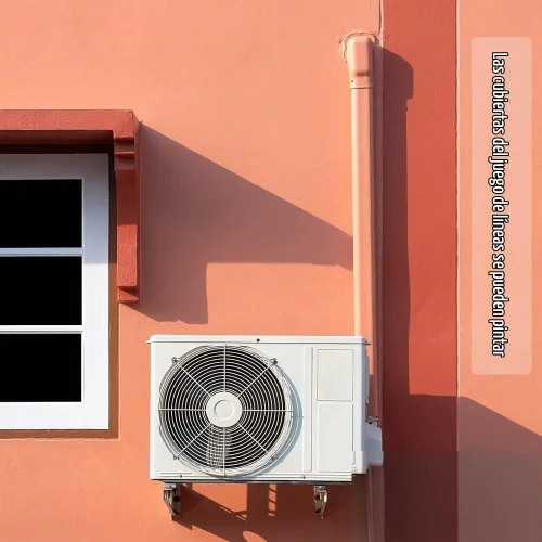 Vista 6 de 3" 7.5 ft Mini Split Line Set Cover, AC Lineset Cover Kit para Unidad Exterior Decorative PVC Paintable Line Cover Kit for Mini Split Air