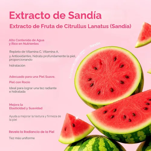 Vista 6 de QUIYUM - Juego de cuidado de la piel de sandía y niacinamida, kit facial brillante de 3 piezas para adolescentes 3-in-1 Daily Routine: Cleanser