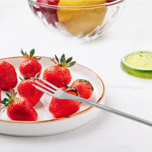 Vista 7 de Paquete de 6 tenedores de fondue para queso y chocolate, tenedores de inmersión para dulces, suministros de horneado de acero inoxidable para tartas