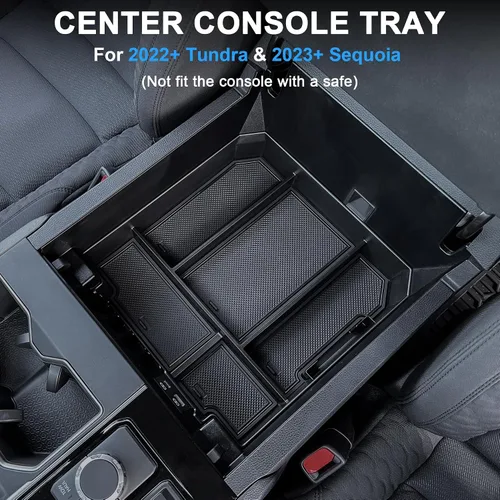 Vista 4 de TOPINSTALL 2026 Organizador de consola de tamaño completo Compatible con 2022-2026 Toyota Tundra/Sequoia 2023-2026, caja de almacenamiento