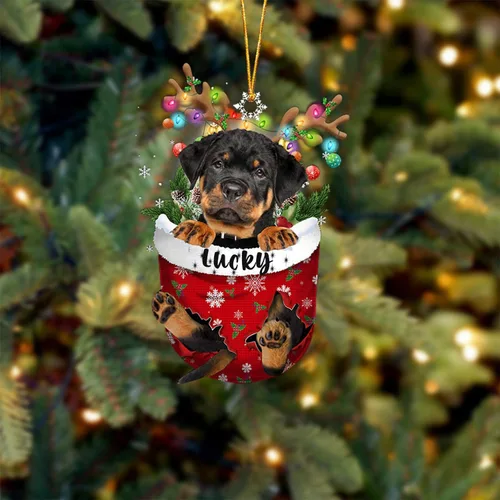 Vista 142 de Adorno de Navidad personalizado para perro Airedale Terrier en bolsillo de nieve, adorno para árbol de Navidad, idea de regalo para amantes