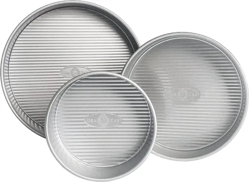 Vista 8 de USA Pan - Molde para pastel redondo de acero aluminizado, 9 pulgadas, revestimiento antiadherente y liberación rápida, fabricado en los Estados