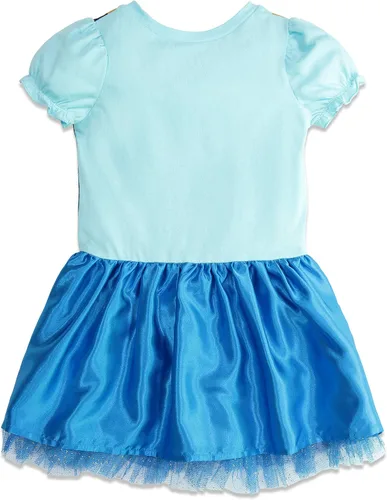 Vista 5 de Disney Frozen Elsa Anna - Vestido de disfraz para niñas con capa con capucha