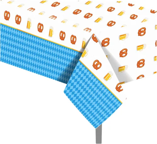 Vista 17 de 1 paquete de mantel de plástico con diseño de bandera americana del 4 de julio para fiesta, 54 x 87 pulgadas de largo, mantel rectangular para bufé