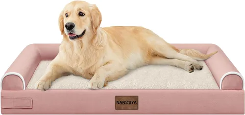 Vista 91 de NANUYA - Cama ortopédica para perros de tamaño mediano/grande, lavable: Camas con almohada para perros de tamaño mediano/grande, sofá de espuma