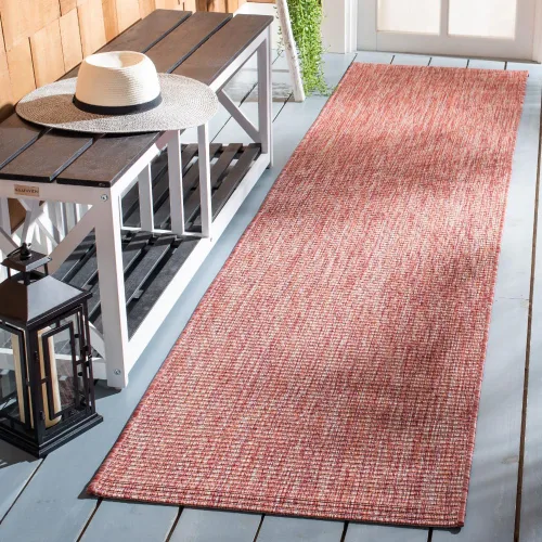 Vista 16 de SAFAVIEH Courtyard Collection - Alfombra de pasillo, 2 pies 2 pulgadas x 9 pies, aguamarina y aguamarina, no desprende pelusa y de fácil cuidado