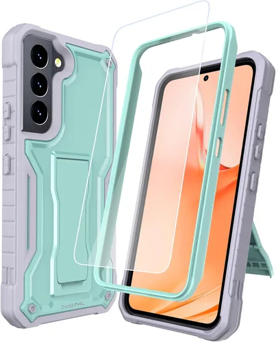 Vista 9 de Funda para Samsung Galaxy S22 5G (solo no es compatible con Plus o Ultra), funda de protección de grado militar con protector de pantalla HD y Negro