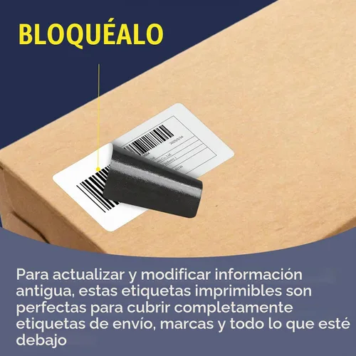 Vista 3 de L LIKED Etiquetas térmicas directas de 2 x 1 pulgada, etiquetas adhesivas permanentes de dirección de código de barras y compatibles con impresoras