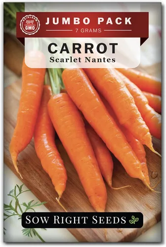 Vista 7 de Sow Right Seeds - Semilla de zanahoria Scarlet Nantes para plantar - Paquete de reliquia sin OMG con instrucciones para plantar un huerto casero