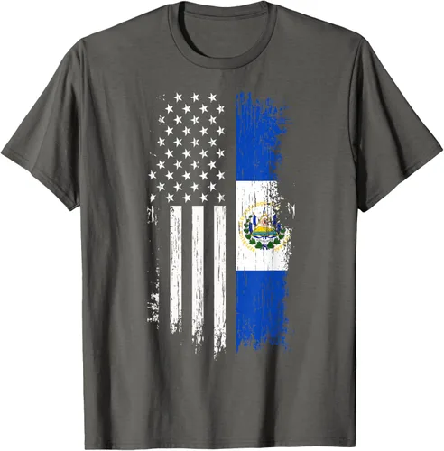 Vista 86 de Camiseta de la bandera de Estados Unidos salvadoreño - Camiseta de El Salvador USA