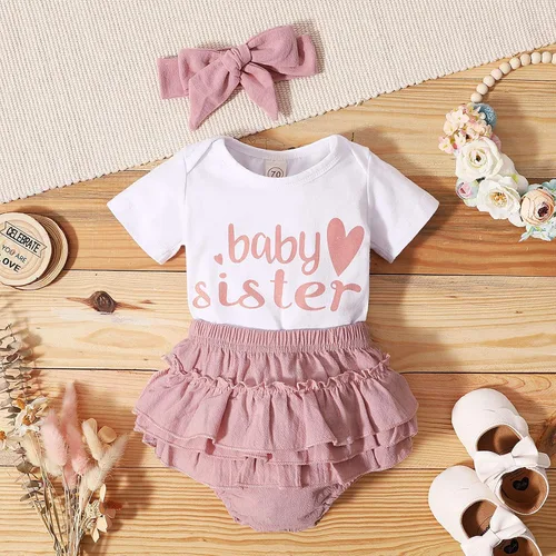 Vista 8 de Ropa de bebé niña recién nacida verano lindo traje 0-24 meses