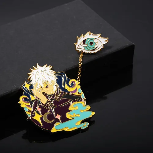 Vista 7 de JJK Megumi & Gojo Enamel Pin - Anime Figure Pins - Christmas Gifts for Kids Girls Teens Women Men and Anime Lovers