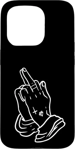 Vista 14 de Praying Hands Show Middle Finger Men's T-Shirt Women Case for iPhone 17