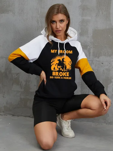 Vista 5 de MORCHOY Sudadera con capucha de manga larga con cordón para mujer, casual, holgada, con bolsillos