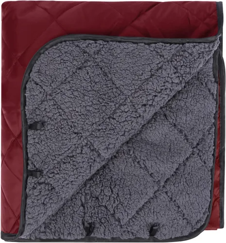 Vista 10 de REDCAMP Manta grande para acampar con forro sherpa, color negro, 59 x 50