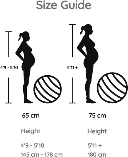 Vista 9 de BABYGO Pelota de Parto – Juego de pelota y libro de yoga para embarazo, trabajo de parto y ejercicio con enfoque en trimestres, fisioterapia