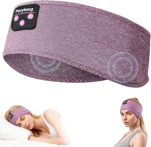 Vista 12 de Perytong: Diadema para dormir - Auriculares Bluetooth para dormir para durmientes de lado - Auriculares para dormir, diadema cómoda con micrófono