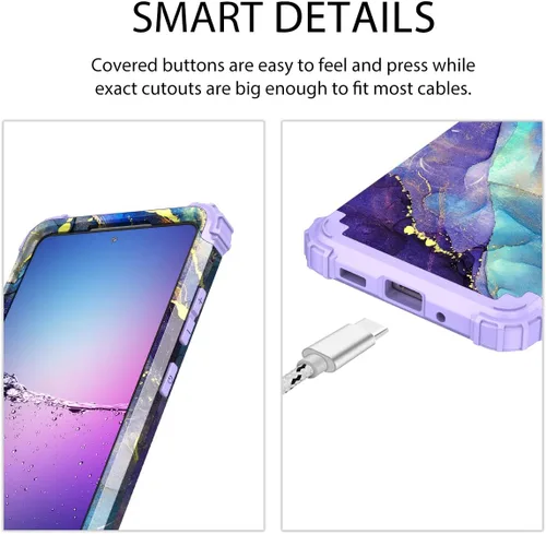 Vista 4 de Rancase Funda para Galaxy S20 FE 5G, Tres Capas de Protección Resistente a Golpes de Servicio Pesado Parachoques de Plástico Duro + Funda Protectora