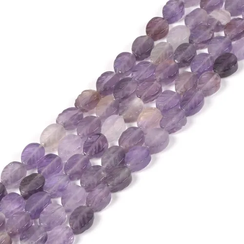 Vista 8 de Hoja de amazonita tallada 0.315 in cuentas sueltas piedras preciosas DIY fabricación de joyas de 15 pulgadas