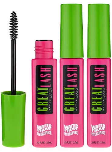 Vista 8 de Máscara a prueba de agua Great Lash de Maybelline, 0.44 Fl. Oz., Muy negro