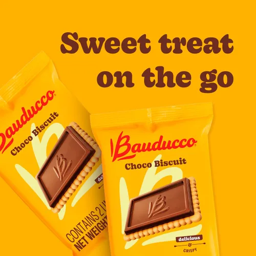 Vista 6 de Bauducco Galletas Choco Biscuit – Galletas crujientes cubiertas de chocolate, envueltas individualmente para aperitivos, postres y loncheras, 25.3