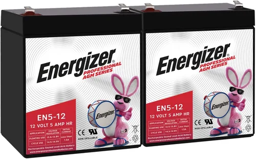 Vista 8 de Energizer EN5-12, 5 Amp Hr 12 V, batería recargable de plomo ácido sellada AGM de larga duración, ideal para uso en puertas de garaje, paneles