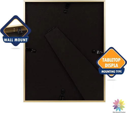 Vista 6 de Mat Board Center - Marco de fotos de aluminio de 8 x 10 pulgadas, muestra 5 x 7 pulgadas con paspartú y 8 x 10 pulgadas sin paspartú, horizontal
