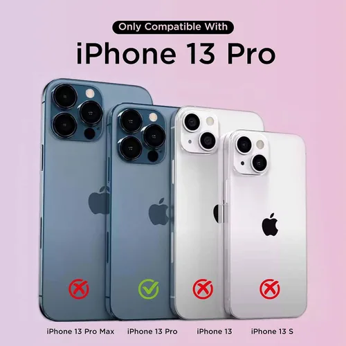 Vista 2 de Funda protectora para iPhone 13 Pro con tarjetero y ranura para tarjeta de crédito, color negro