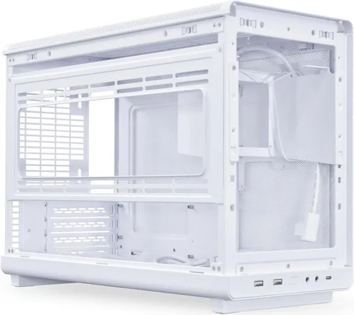 Vista 3 de Lian Li Funda de PC A3-mATX - Edición de vidrio - Carcasa Micro ATX - Compatible con enfriador AIO de 14.173 in y GPU de 16.339 in - Panel frontal