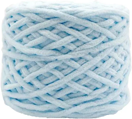 Vista 15 de Hilo de felpilla grueso y esponjoso, color negro, grueso, lavable, suave y cálido, hilo de punto a mano, hilo accesorio, 5.64 oz