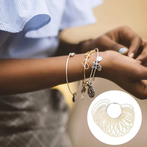 Vista 8 de Happyyami Pulsera Círculo Anillo Tamaño Herramienta de Medición Herramienta de Medición Joyería Herramienta de Medición Pulsera