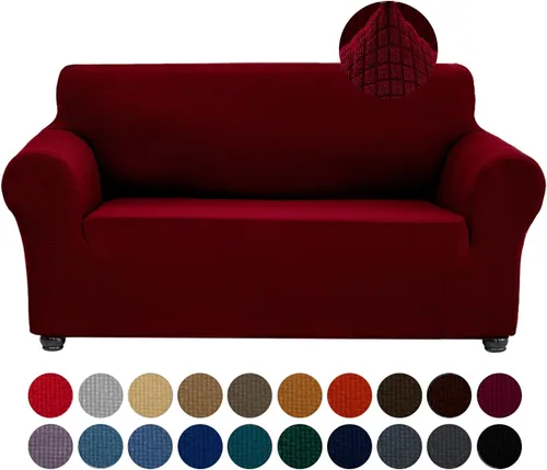 Vista 25 de Joccun Funda Elástica para Silla Sofá, Funda de Sofá de 1 Pieza Tela Jacquard de Spandex con Parte Inferior Elástica, Protector de Muebles Lavable