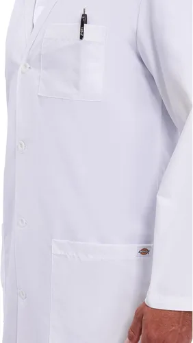 Vista 2 de Dickies 83403 - Abrigo de laboratorio unisex con cierre frontal de botón de 40 pulgadas para hombre y mujer, con 3 bolsillos, 83403