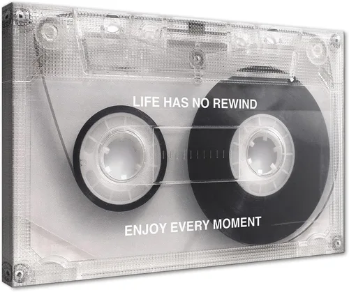 Vista 71 de Novatique Arte de Pared de Cinta de Casete Decoración de Sala de Música Póster Impreso Life Has No Rewind Casete Lienzo Arte de Pared Pósters