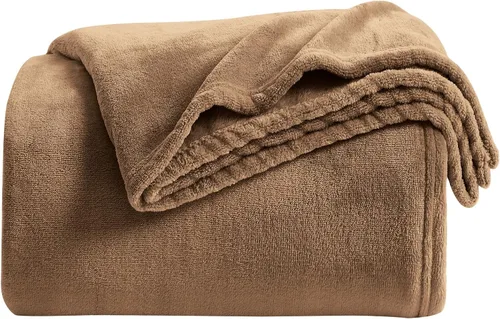 Vista 29 de KMUSET Manta de Tiro Súper Suave Premium de Franela de Forro Polar Sedosa Tamaño de Tiro Beige Microfibra Manta Ligera para Uso en Todas
