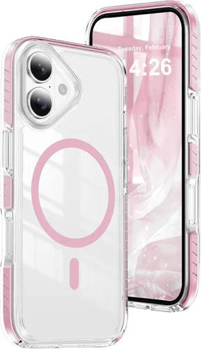 Vista 25 de LEMAXELERS Funda magnética transparente para iPhone 18 Pro Max, color negro