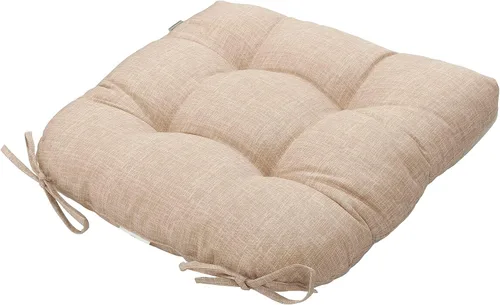 Vista 8 de Magpie Fabrics Juego de 2 cojines de asiento capitoné para exteriores e interiores con lazos, 19 x 19 pulgadas, impermeables, para silla de patio