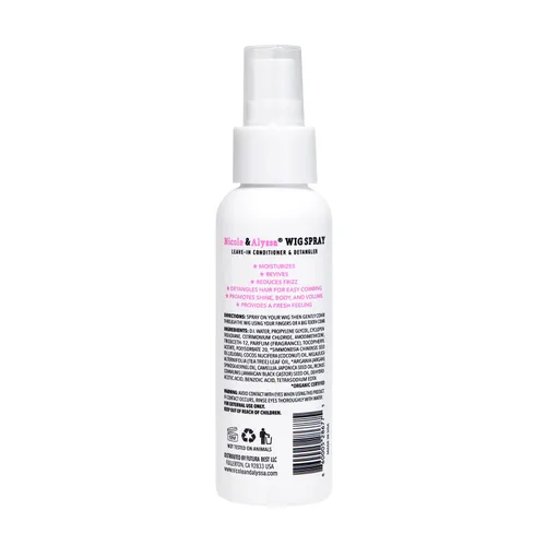Vista 3 de Nicole & Alyssa - Spray de peluca para cabello sintético - Acondicionador sin enjuague, desenredante, hidratante (tamaño de viaje - paquete de 1)
