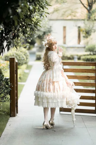 Vista 3 de Vestido clásico de princesa elegante, sin mangas, con volantes, vestido multicapa con lazo