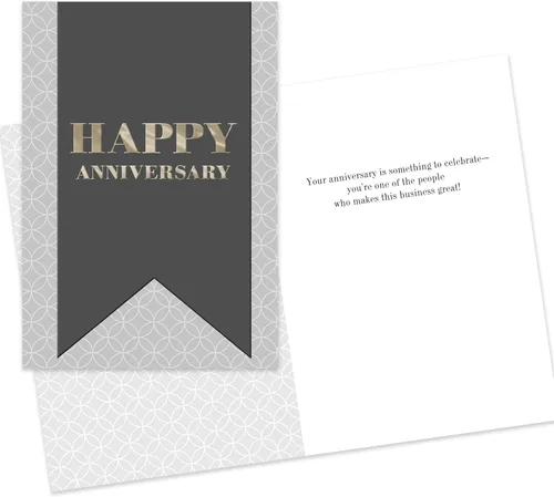 Vista 3 de Hallmark Business - Tarjetas de aniversario de trabajo surtidas (25 unidades) para clientes, empleados, clientes, miembros, grupos, asociaciones
