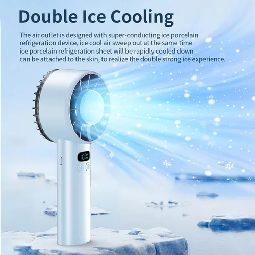 Vista 8 de Ventilador portátil de mano esencial de viaje – Ventiladores de cara de enfriamiento pequeño ventilador de escritorio, ventilador personal