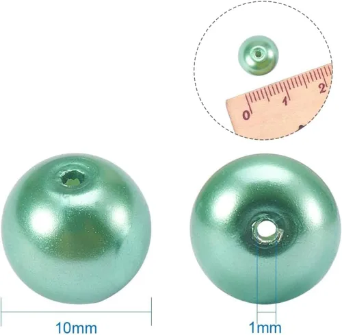 Vista 2 de PH PandaHall - Juego de cuentas redondas de cristal para hacer joyas, 10mm