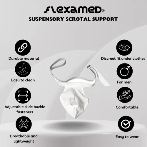 Vista 6 de Hernia Gear FlexaMed Soporte escrotal Suspensorio - Pequeño