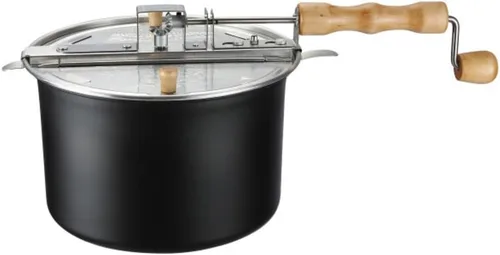 Vista 6 de Great Northern Popcorn Stovetop Popcorn Maker, Black, 6.5 Quart Negro