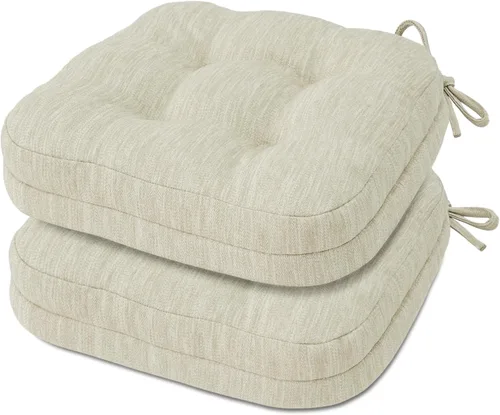 Vista 19 de Shinnwa Juego de 2 cojines para silla de comedor, cojines para silla de cocina de espuma viscoelástica de doble capa, almohadillas de asiento