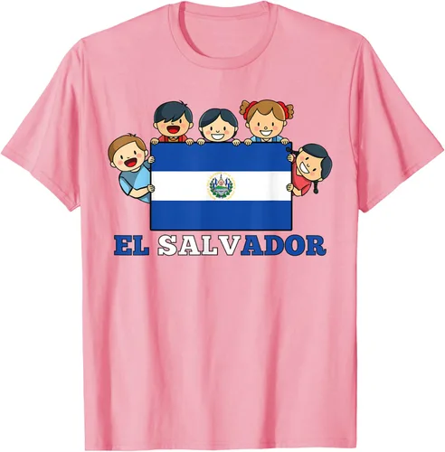 Vista 74 de Camiseta salvadoreña del Mes de la Herencia Hispana con la bandera de El Salvador para niños, Negro